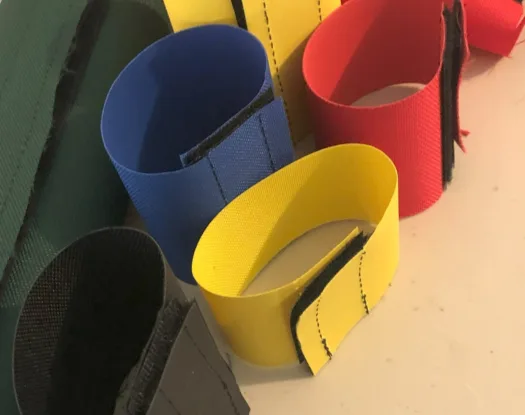 An assortment of hose markers