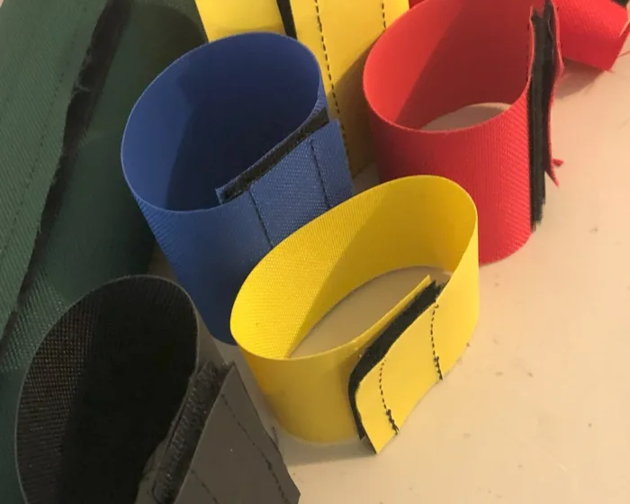 An assortment of hose markers